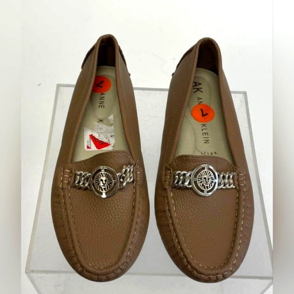 NEW Anne Klein Designer Brown Flex Fit Comfort Women's Brown Loafers Flats 7
